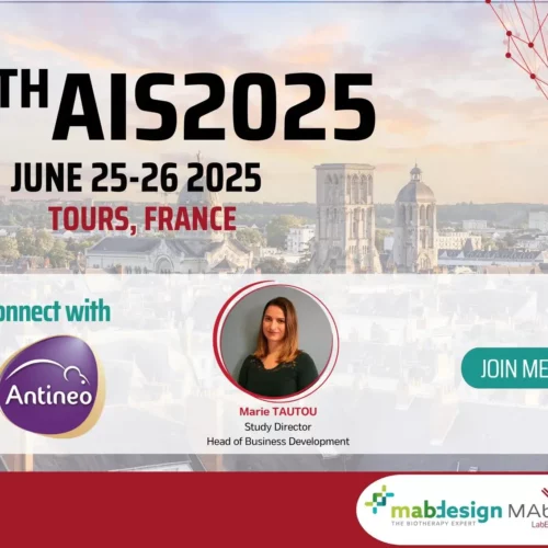 Notre Directrice des études scientifiques Marie Tautou sera au congrès Antibody Industrial Symposium (AIS), les 25 & 26 juin à Tours